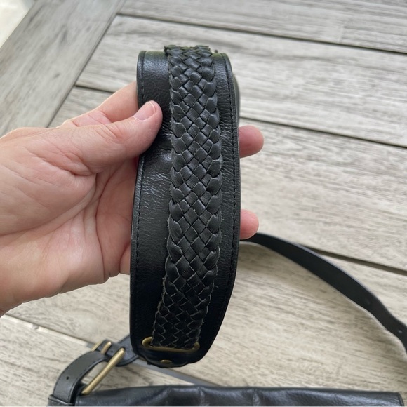 Cole Haan Black Leather Saddle Bag - Picture 7 of 11